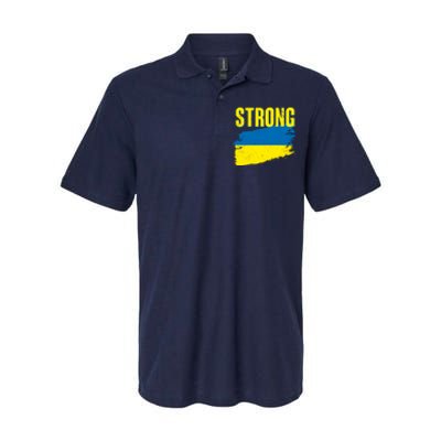 Ukraine Strong Stand With Ukraine Flag Softstyle Adult Sport Polo