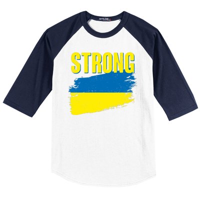 Ukraine Strong Stand With Ukraine Flag Baseball Sleeve Shirt