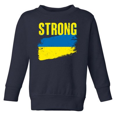 Ukraine Strong Stand With Ukraine Flag Toddler Sweatshirt