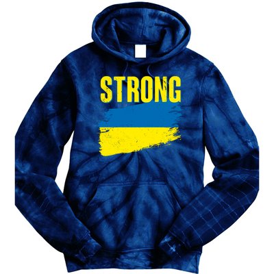 Ukraine Strong Stand With Ukraine Flag Tie Dye Hoodie