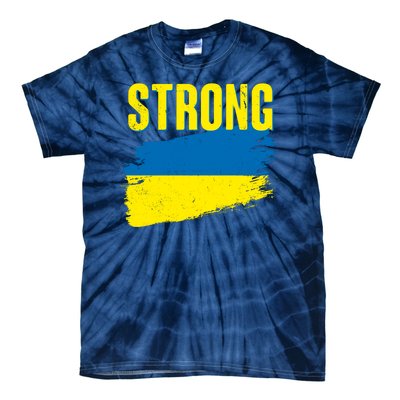 Ukraine Strong Stand With Ukraine Flag Tie-Dye T-Shirt