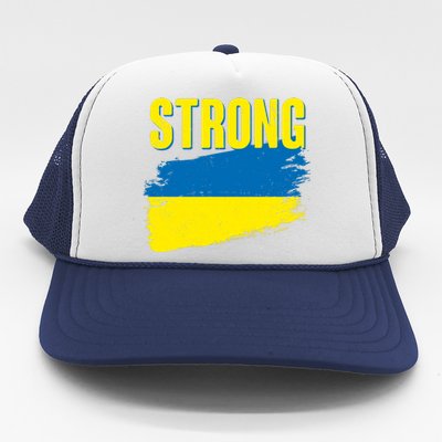 Ukraine Strong Stand With Ukraine Flag Trucker Hat