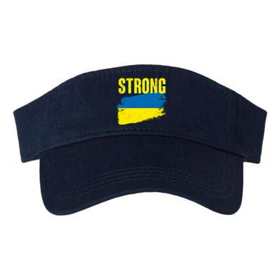 Ukraine Strong Stand With Ukraine Flag Valucap Bio-Washed Visor