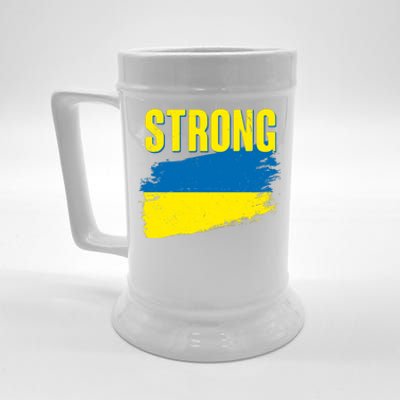 Ukraine Strong Stand With Ukraine Flag Beer Stein