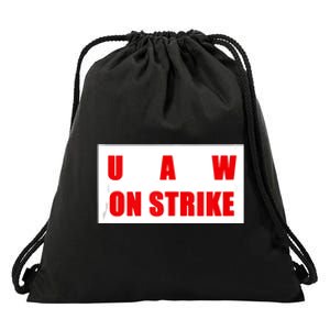 UAW Strike Striking UAW Workers Walkout Gift Design Drawstring Bag