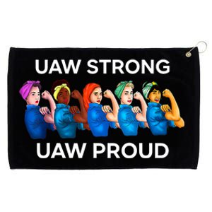 UAW Strong Solidarity UAW Proud Union UAW Laborer Worker Grommeted Golf Towel