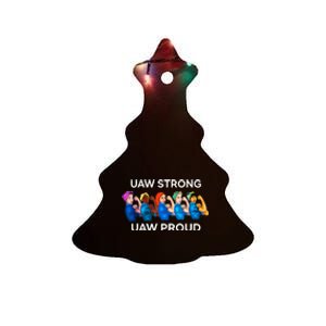 UAW Strong Solidarity UAW Proud Union UAW Laborer Worker Ceramic Tree Ornament