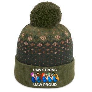 UAW Strong Solidarity UAW Proud Union UAW Laborer Worker The Baniff Cuffed Pom Beanie