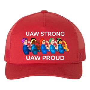 UAW Strong Solidarity UAW Proud Union UAW Laborer Worker Yupoong Adult 5-Panel Trucker Hat