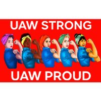 UAW Strong Solidarity UAW Proud Union UAW Laborer Worker Bumper Sticker