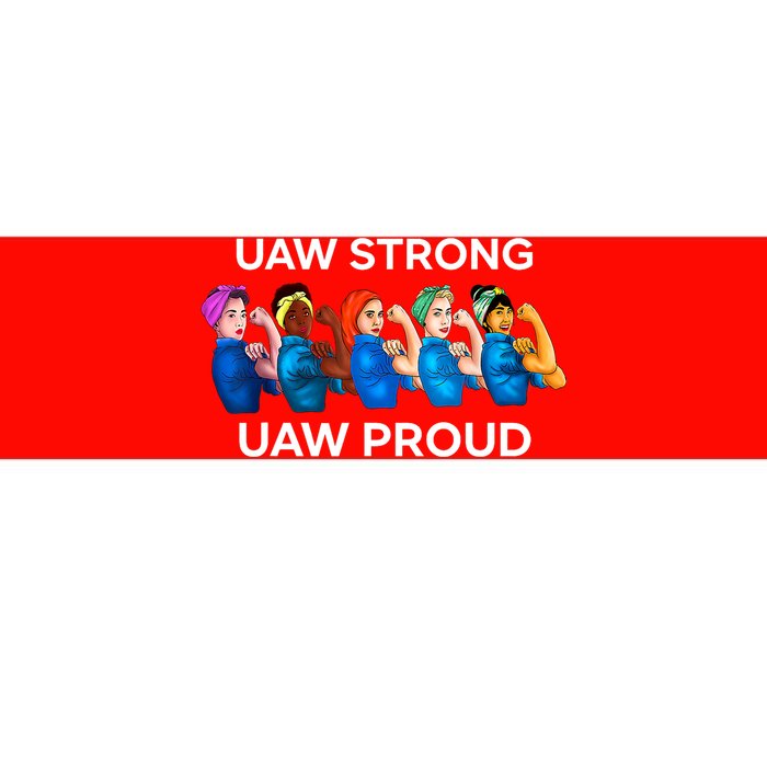 UAW Strong Solidarity UAW Proud Union UAW Laborer Worker Bumper Sticker