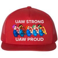 UAW Strong Solidarity UAW Proud Union UAW Laborer Worker Flat Bill Trucker Hat