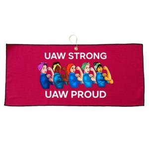 UAW Strong Solidarity UAW Proud Union UAW Laborer Worker Large Microfiber Waffle Golf Towel