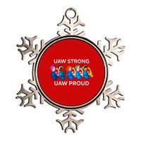 UAW Strong Solidarity UAW Proud Union UAW Laborer Worker Metallic Star Ornament