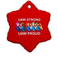 UAW Strong Solidarity UAW Proud Union UAW Laborer Worker Ceramic Star Ornament