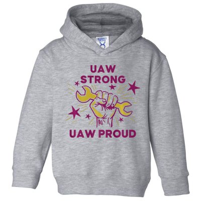 UAW Strong Solidarity UAW Proud Union UAW Laborer Worker Toddler Hoodie