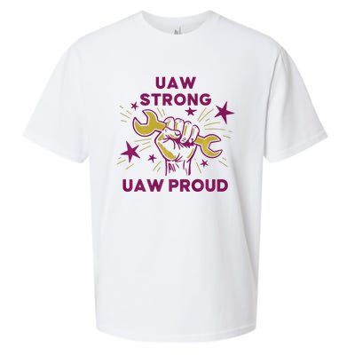 UAW Strong Solidarity UAW Proud Union UAW Laborer Worker Sueded Cloud Jersey T-Shirt