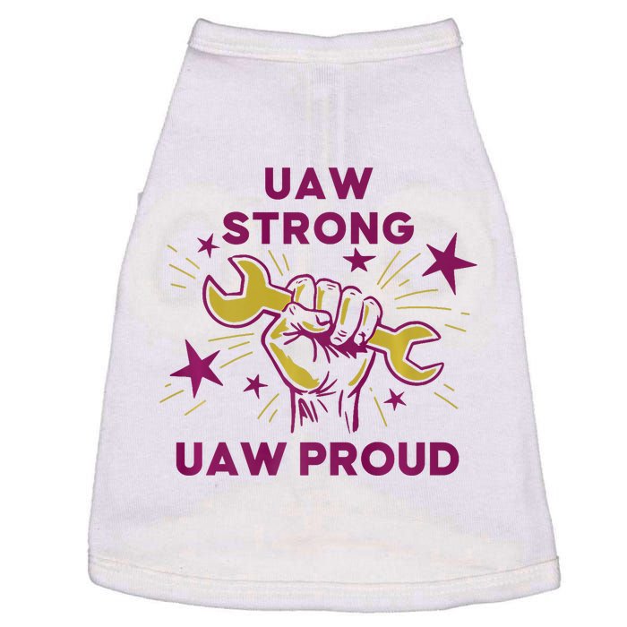 UAW Strong Solidarity UAW Proud Union UAW Laborer Worker Doggie Tank