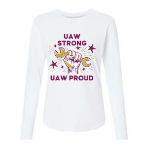 UAW Strong Solidarity UAW Proud Union UAW Laborer Worker Womens Cotton Relaxed Long Sleeve T-Shirt