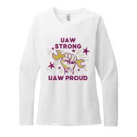 UAW Strong Solidarity UAW Proud Union UAW Laborer Worker Womens CVC Long Sleeve Shirt