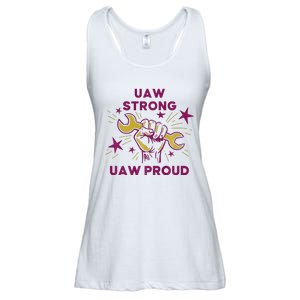 UAW Strong Solidarity UAW Proud Union UAW Laborer Worker Ladies Essential Flowy Tank