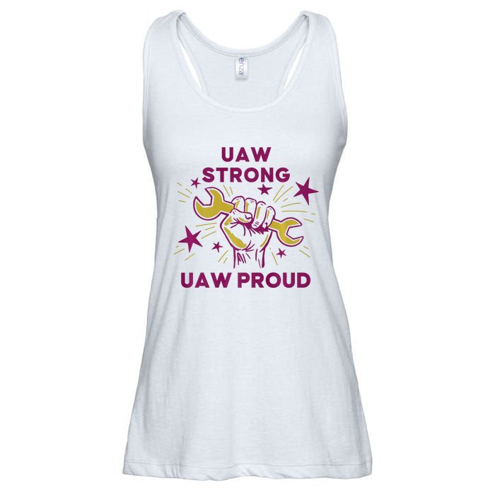 UAW Strong Solidarity UAW Proud Union UAW Laborer Worker Ladies Essential Flowy Tank