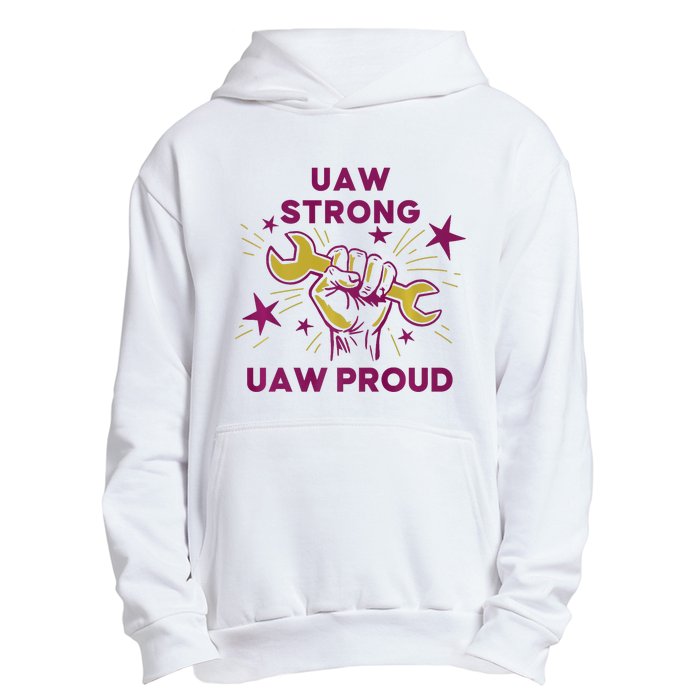 UAW Strong Solidarity UAW Proud Union UAW Laborer Worker Urban Pullover Hoodie