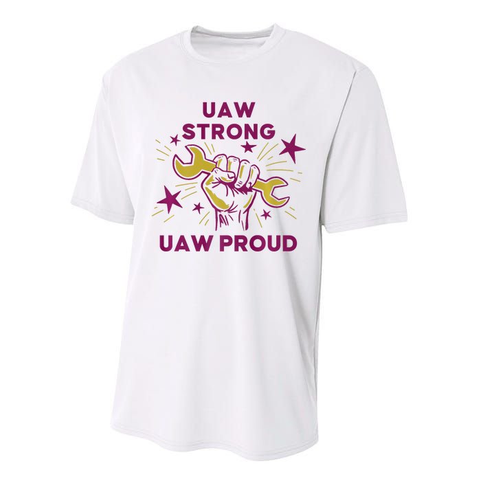 UAW Strong Solidarity UAW Proud Union UAW Laborer Worker Performance Sprint T-Shirt