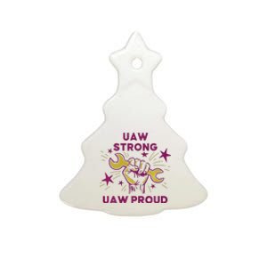 UAW Strong Solidarity UAW Proud Union UAW Laborer Worker Ceramic Tree Ornament