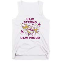 UAW Strong Solidarity UAW Proud Union UAW Laborer Worker Tank Top