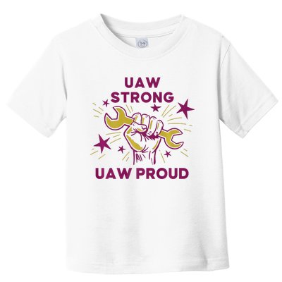 UAW Strong Solidarity UAW Proud Union UAW Laborer Worker Toddler T-Shirt