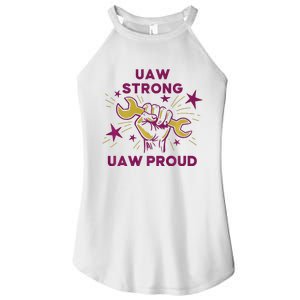 UAW Strong Solidarity UAW Proud Union UAW Laborer Worker Women's Perfect Tri Rocker Tank