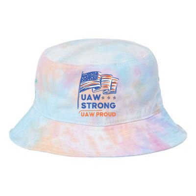 UAW Strong Solidarity UAW Proud Union UAW Strike Tie Dye Newport Bucket Hat