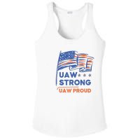 UAW Strong Solidarity UAW Proud Union UAW Strike Ladies PosiCharge Competitor Racerback Tank