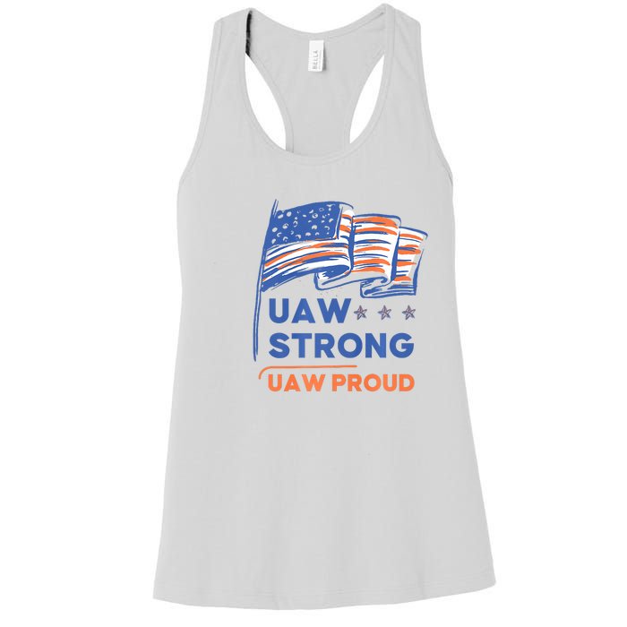 UAW Strong Solidarity UAW Proud Union UAW Strike Women's Racerback Tank