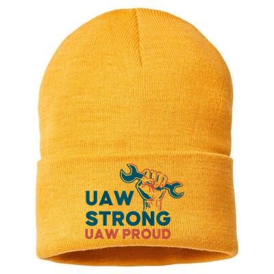 UAW Strong Solidarity UAW Proud Sustainable Knit Beanie