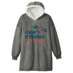 UAW Strong Solidarity UAW Proud Hooded Wearable Blanket