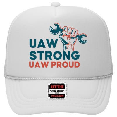 UAW Strong Solidarity UAW Proud High Crown Mesh Back Trucker Hat