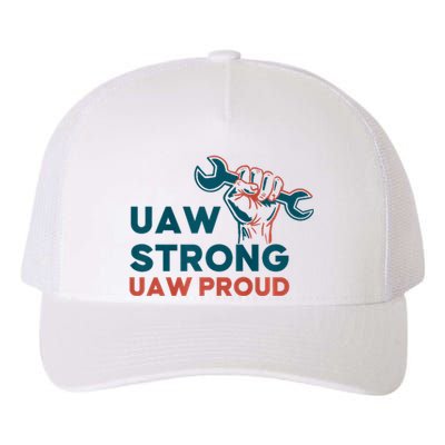 UAW Strong Solidarity UAW Proud Yupoong Adult 5-Panel Trucker Hat