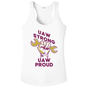 UAW Strong Solidarity UAW Proud Union UAW Strike Ladies PosiCharge Competitor Racerback Tank