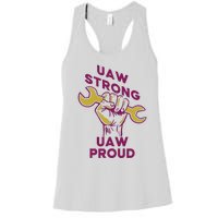 UAW Strong Solidarity UAW Proud Union UAW Strike Women's Racerback Tank