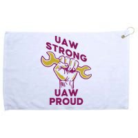 UAW Strong Solidarity UAW Proud Union UAW Strike Grommeted Golf Towel