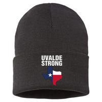 Uvalde Strong Shirt Pray For Texas Uvalde Strong Trendy Sustainable Knit Beanie