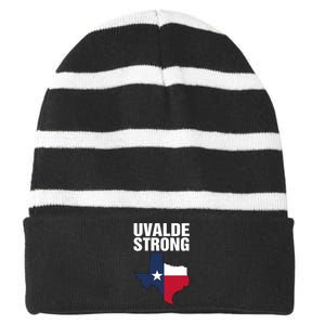 Uvalde Strong Shirt Pray For Texas Uvalde Strong Trendy Striped Beanie with Solid Band