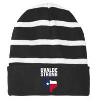 Uvalde Strong Shirt Pray For Texas Uvalde Strong Trendy Striped Beanie with Solid Band