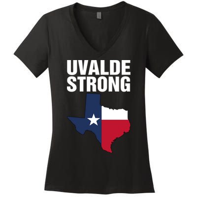 Uvalde Strong Shirt Pray For Texas Uvalde Strong Trendy Women's V-Neck T-Shirt
