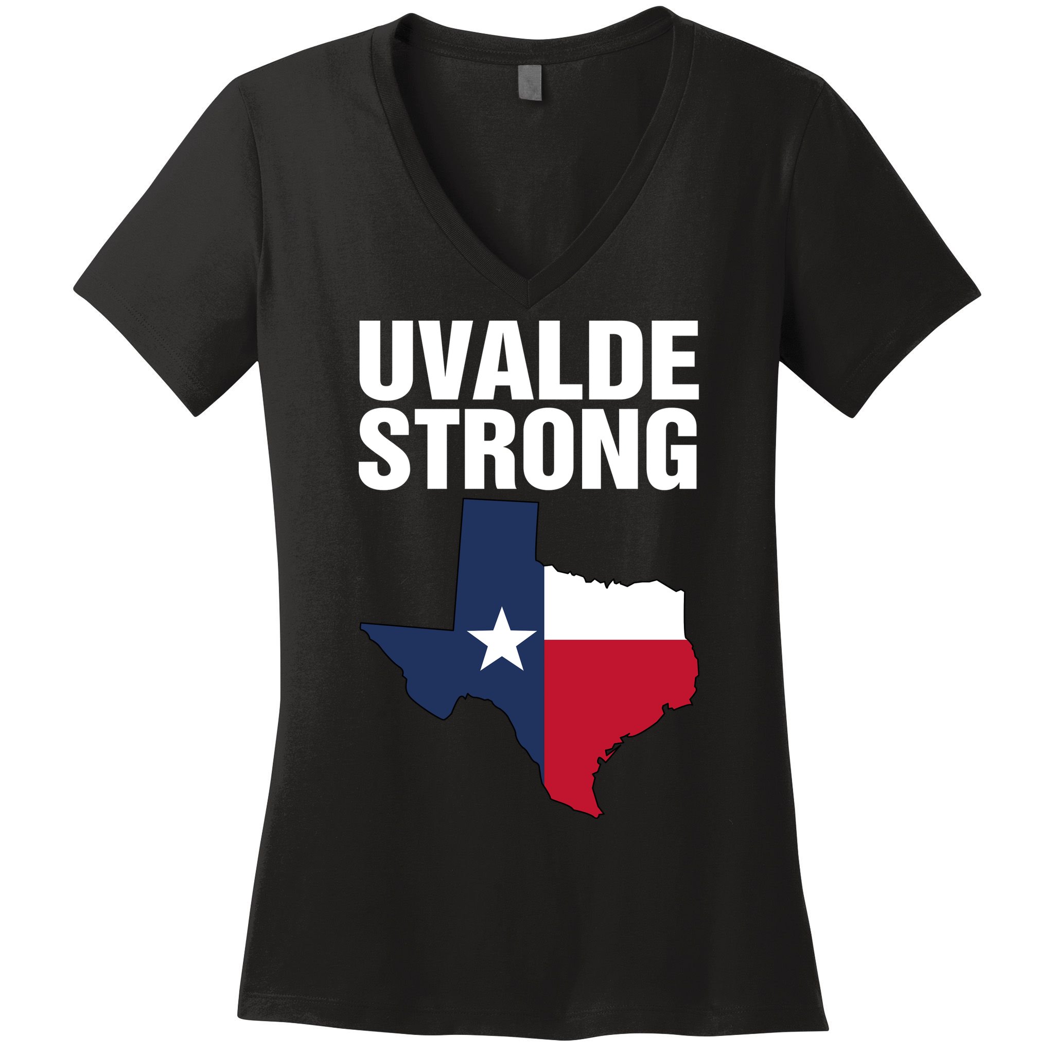 Uvalde Strong Shirt Pray For Texas Uvalde Strong Trendy Women's V-Neck T-Shirt