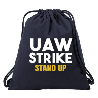 Uaw Strike Stand Up United Auto Workers Union Uaw Strong Red Drawstring Bag