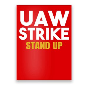 Uaw Strike Stand Up United Auto Workers Union Uaw Strong Red Poster