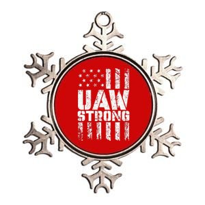 UAW Strong Solidarity UAW Proud Union UAW Laborer Worker Metallic Star Ornament